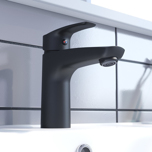 Смеситель для раковины IDDIS Ray черный от магазина ЛесКонПром.ру