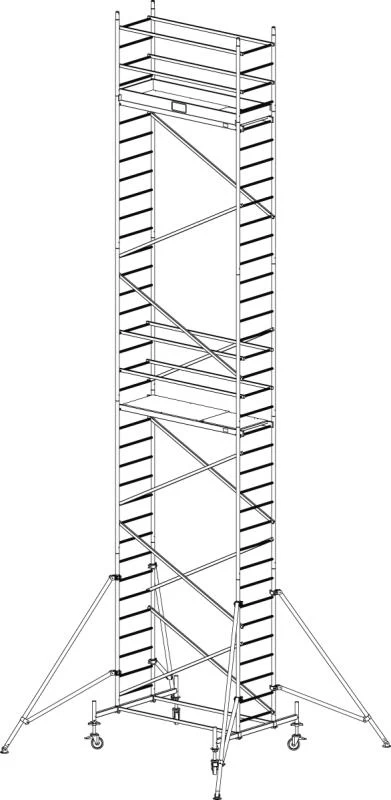 Алюминиевая Вышка-тура KRAUSE PROTEC РВ 9,3 м (Арт.910172) от магазина ЛесКонПром.ру