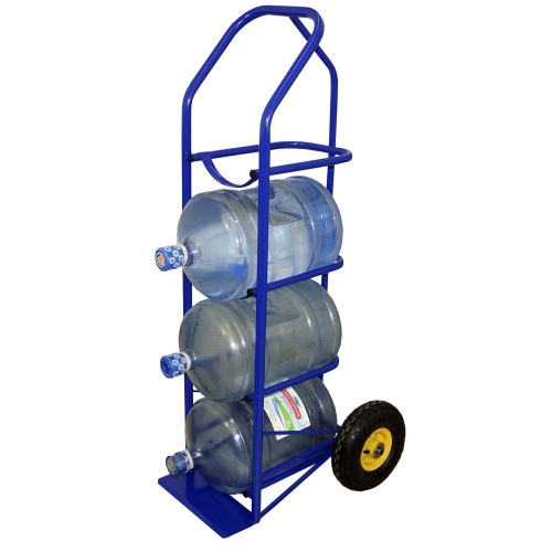 Тележка для перевозки 4 х баллонов с водой. ВД 4 1352х560х576 RUSKLAD Колеса литые Ø250 мм (2 шт) от магазина ЛесКонПром.ру