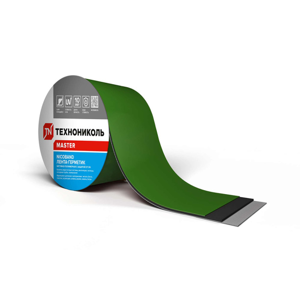 Герметизирующая лента NICOBAND 75 мм зеленая 3 м от магазина ЛесКонПром.ру