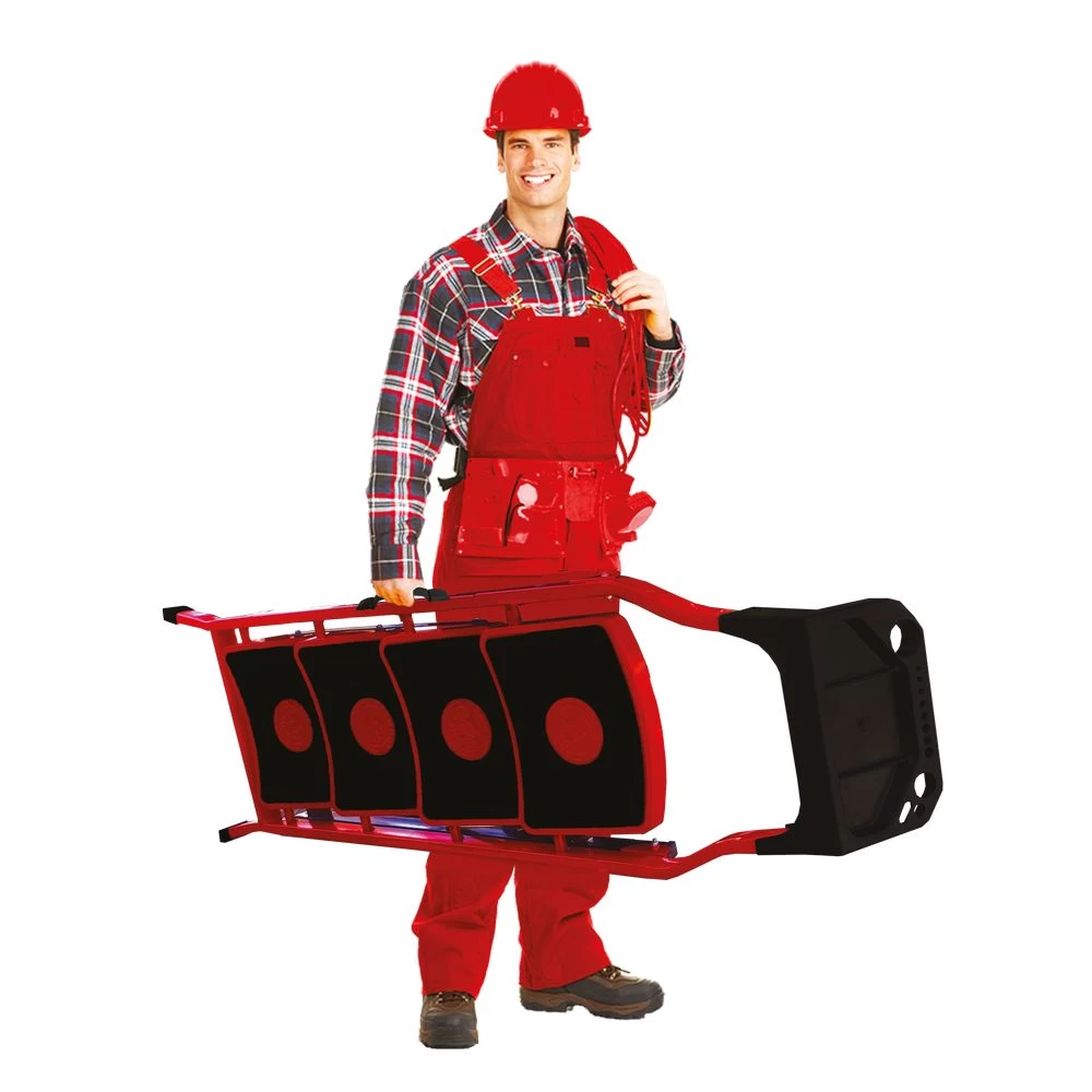 Стремянка стальная с 5 широкими ступенями SAMA зеленого цвета (арт.S-5З) от магазина ЛесКонПром.ру