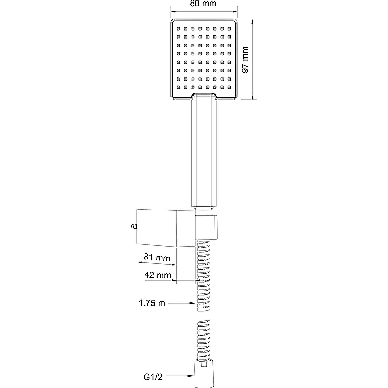 Душевой гарнитур Swedbe Calypso 5096 Хром от магазина ЛесКонПром.ру