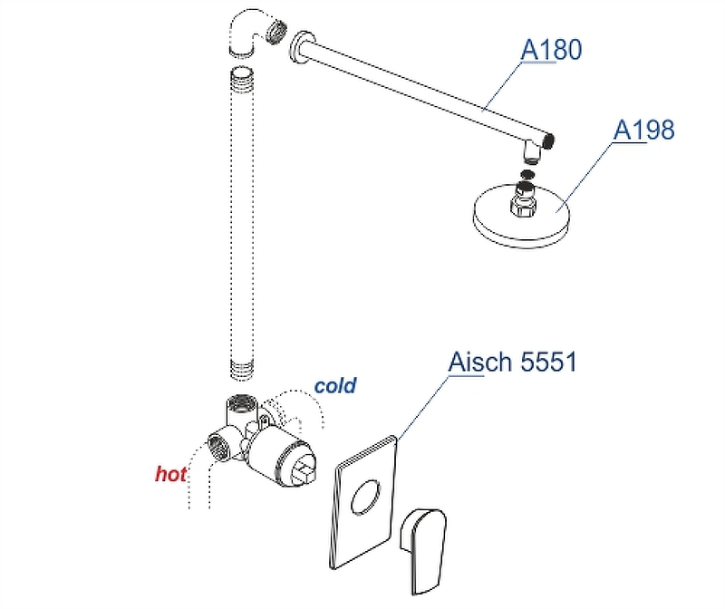 Душевая система WasserKRAFT A55180 Золото матовое от магазина ЛесКонПром.ру