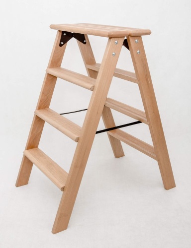 Стремянка двухсторонняя деревянная Hoz-Block Марк 5 ступеней Венге (арт. ДДС-5В) от магазина ЛесКонПром.ру