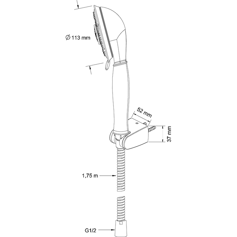 Душевой гарнитур Swedbe Calypso 5089 Хром от магазина ЛесКонПром.ру