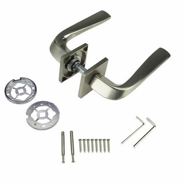 Ручки дверные NEODECO L580 никель от магазина ЛесКонПром.ру