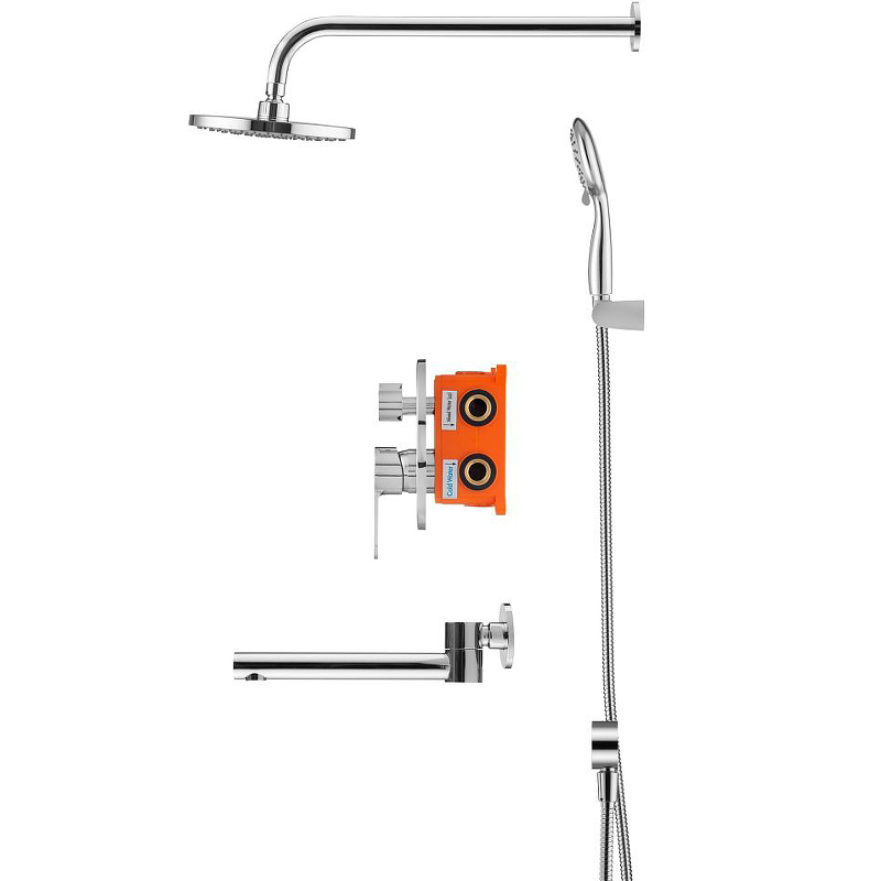 Душевая система Swedbe Platta 5544 Хром от магазина ЛесКонПром.ру