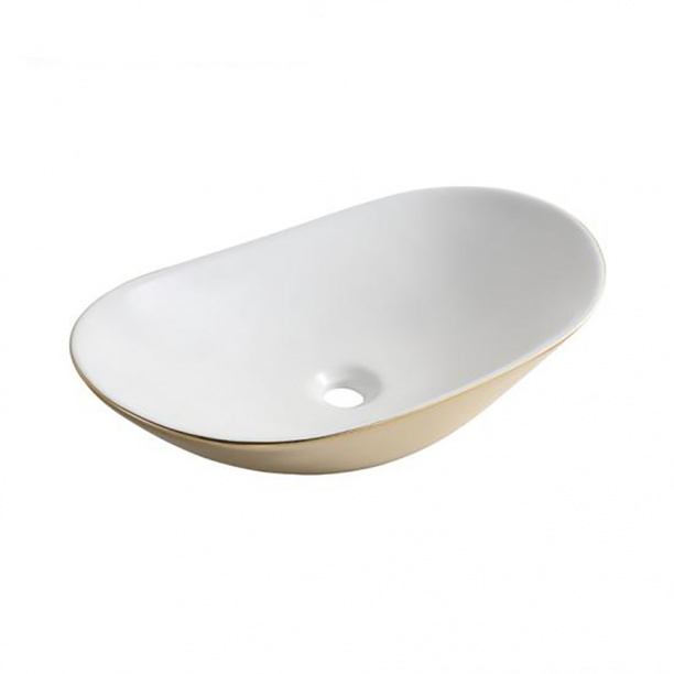 Раковина на столешницу FLUMEN Elegant 61 см золото от магазина ЛесКонПром.ру