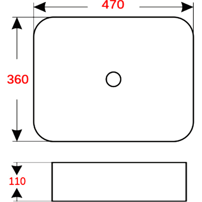 Раковина-чаша Mira 47 MR-4736MB Черная матовая от магазина ЛесКонПром.ру