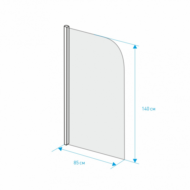 Ширма для ванны FLUMEN DESIGN Ace 140х85 см от магазина ЛесКонПром.ру