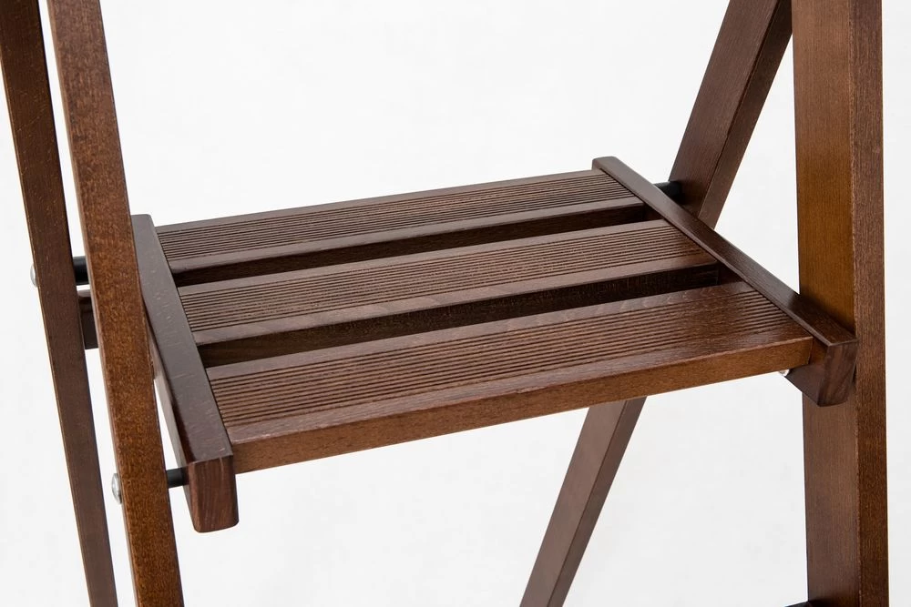 Стремянка деревянная Hoz-Block Батя 3 ступени Венге (арт. СДБ-3В) от магазина ЛесКонПром.ру