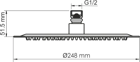 Верхний душ Wasserkraft Sauer A208 от магазина ЛесКонПром.ру