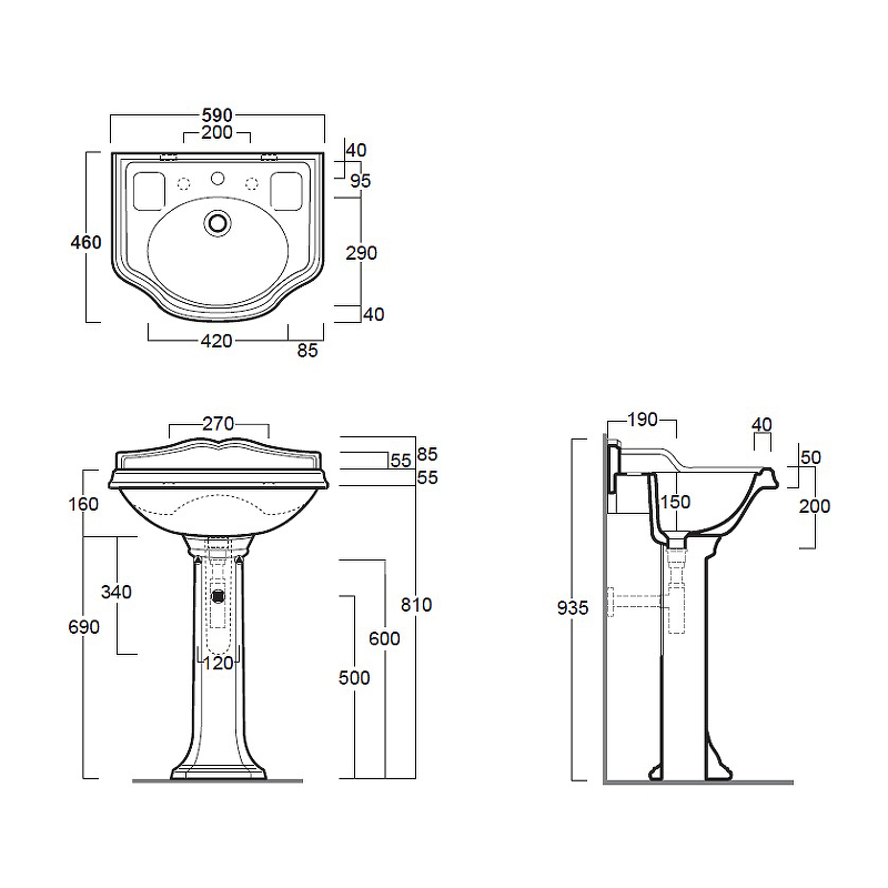Раковина Simas Arcade 59 AR814bi*1 Белая от магазина ЛесКонПром.ру