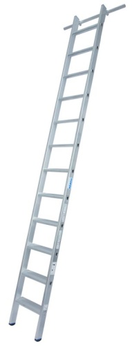 Лестница алюминиевая односекционная KRAUSE STABILO 12 ступ, пара крюков от магазина ЛесКонПром.ру