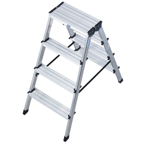 Стремянка алюминиевая двухсторонняя Krause Dopplo 2х4 ступени (арт. 120335) от магазина ЛесКонПром.ру
