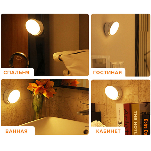 Светильник портативный Jazzway с датчиком движения 6000 К от магазина ЛесКонПром.ру