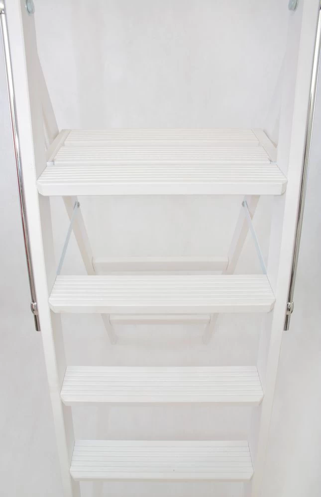 Стремянка деревянная Hoz-Block Серж 6 ступеней Белая (арт. СДР-6Б) от магазина ЛесКонПром.ру