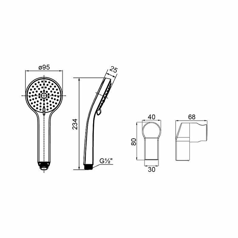 Душевой гарнитур Milardo 2703F95M16 Хром глянцевый от магазина ЛесКонПром.ру