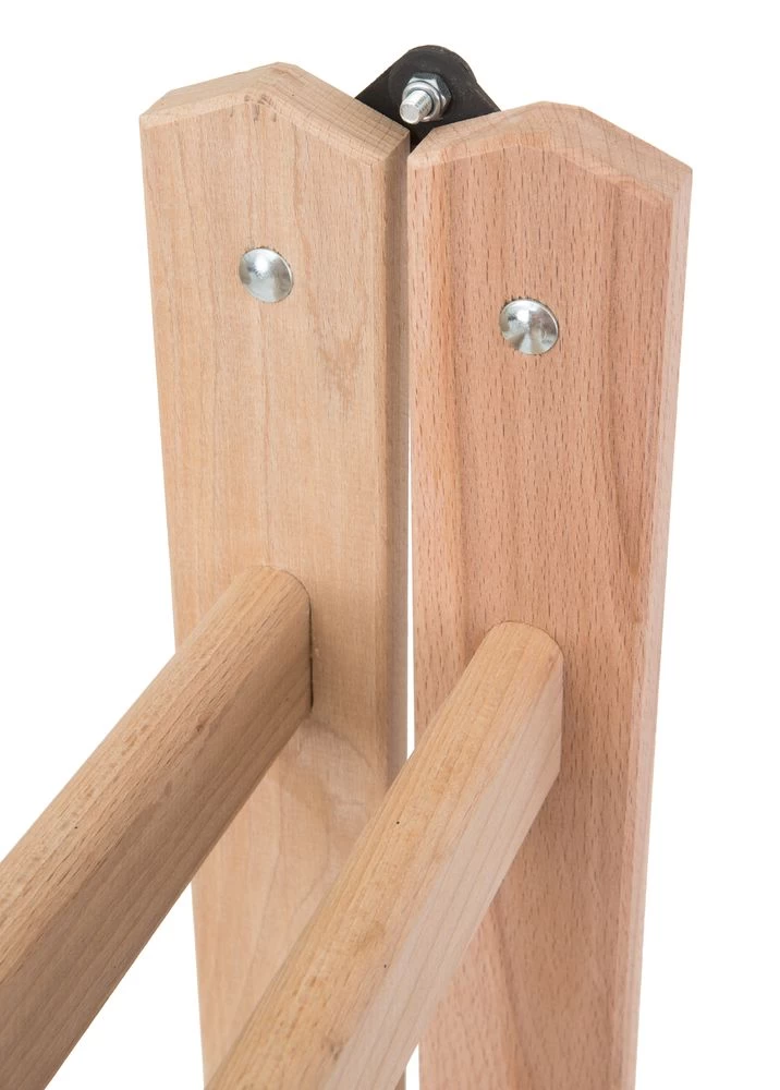 Стремянка двухсторонняя деревянная со ступенями и перекладинами Hoz-Block Альпинист 2х8 ступеней (арт. СДДА-8) от магазина ЛесКонПром.ру