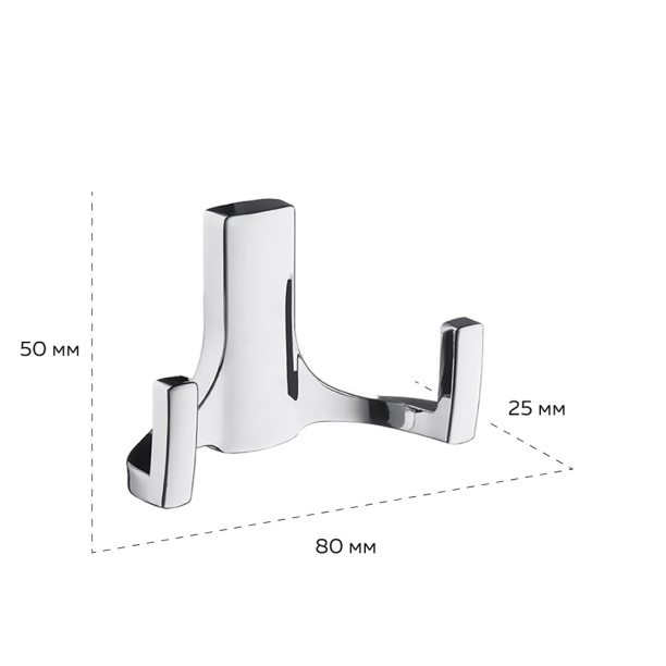 Крючок мебельный KERRON 0330 хром глянец от магазина ЛесКонПром.ру