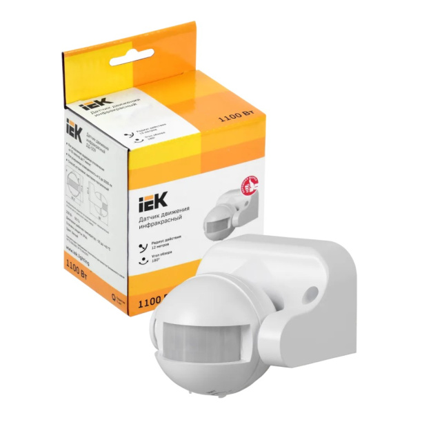 Датчик движения IEK 1100 Вт настенный от магазина ЛесКонПром.ру