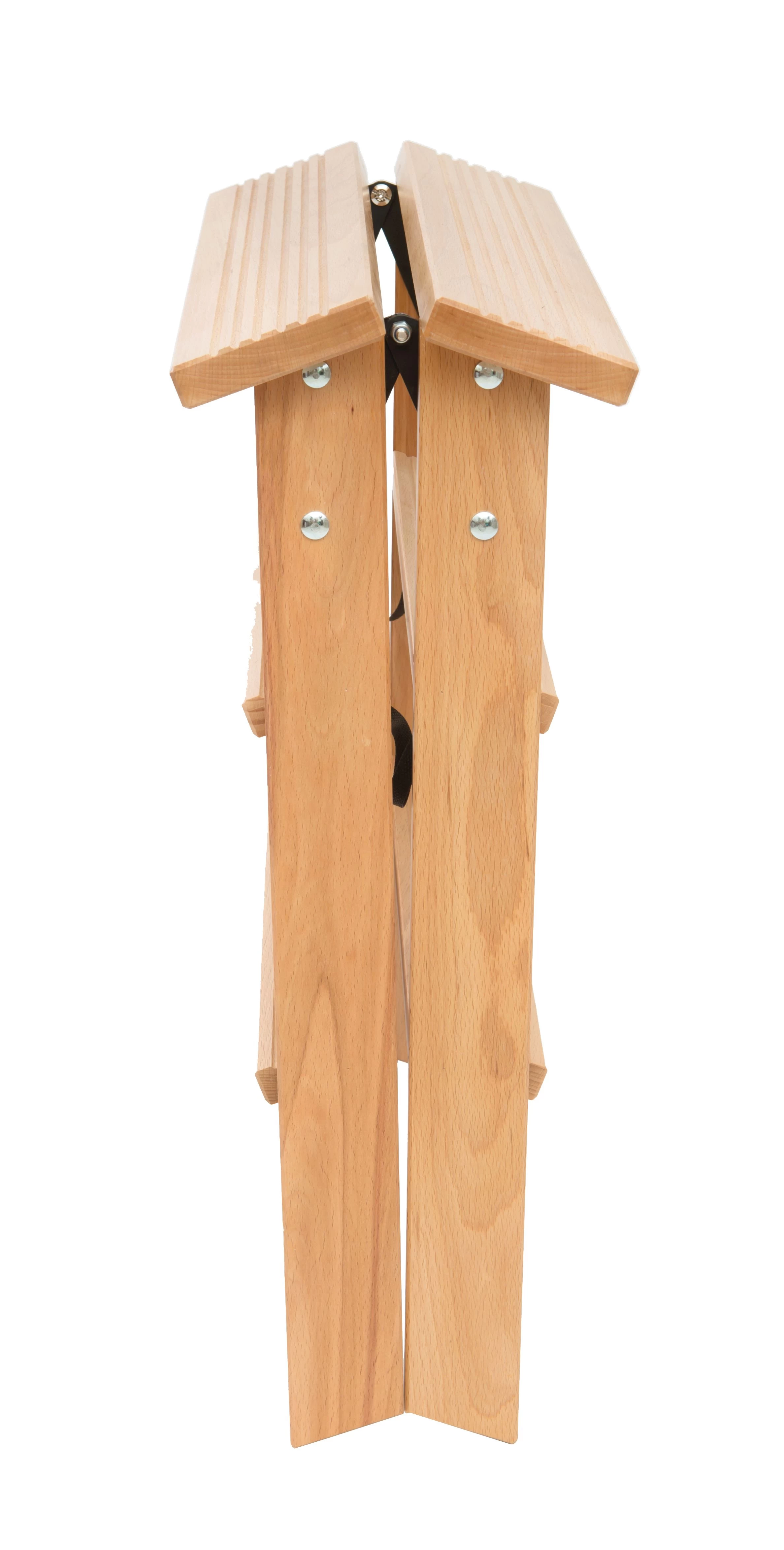 Стремянка двухсторонняя деревянная Hoz-Block Марк 3 ступени Светлая (арт. ДДС-3С) от магазина ЛесКонПром.ру