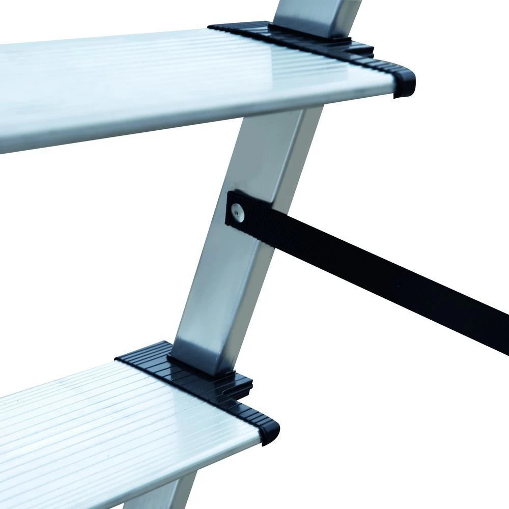 Стремянка алюминиевая с широкой ступенью Новая Высота 5 ступеней (арт. 2117105) от магазина ЛесКонПром.ру