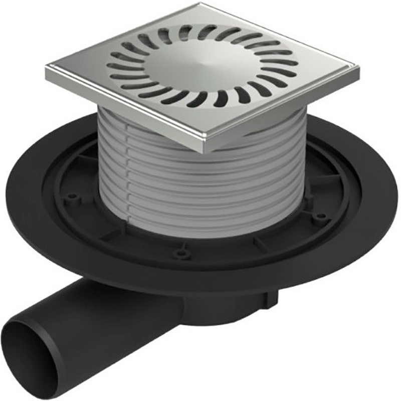 Душевой трап Paini 381A с решеткой Хром от магазина ЛесКонПром.ру