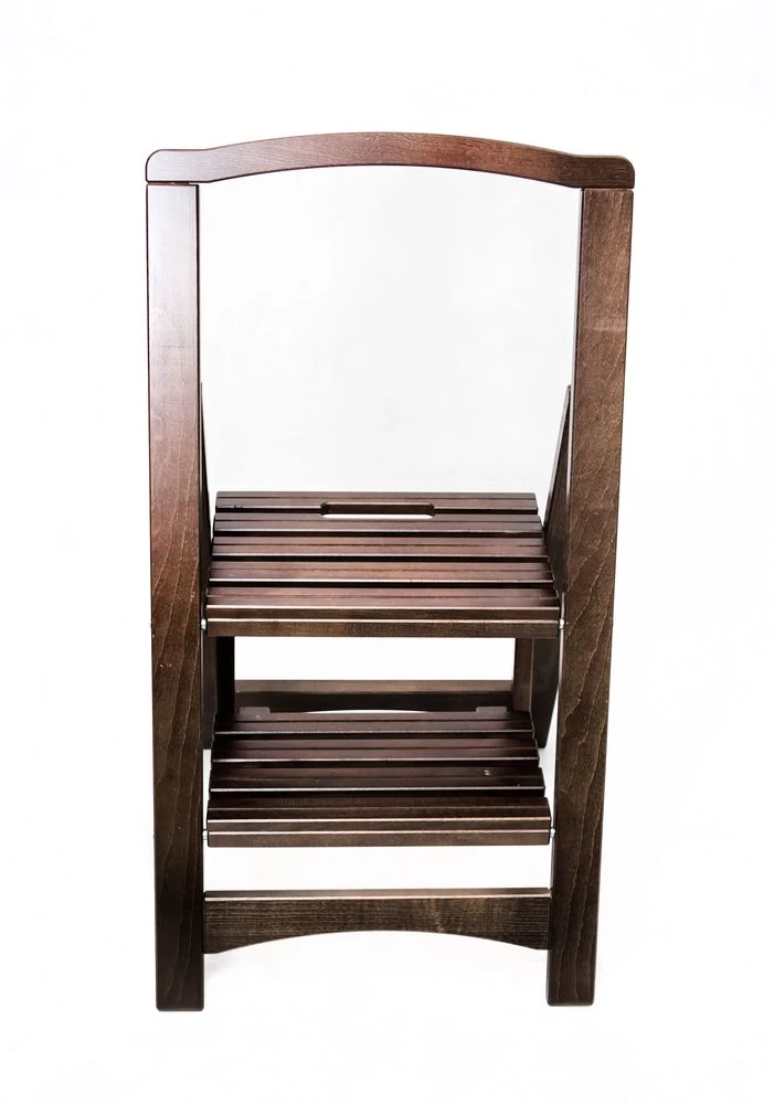 Стремянка деревянная с широкими ступенями Hoz-Block Микки 2 ступени Черная (арт. СДМ-2Ч) от магазина ЛесКонПром.ру