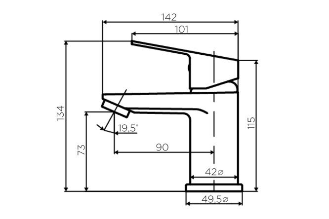 Смеситель для умывальника Prime 80529571 от магазина ЛесКонПром.ру