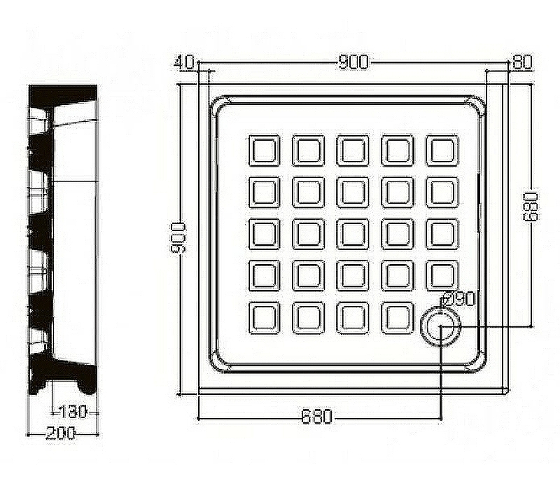 Керамический душевой поддон Kerasan Retro 90х90 133801 Белый от магазина ЛесКонПром.ру