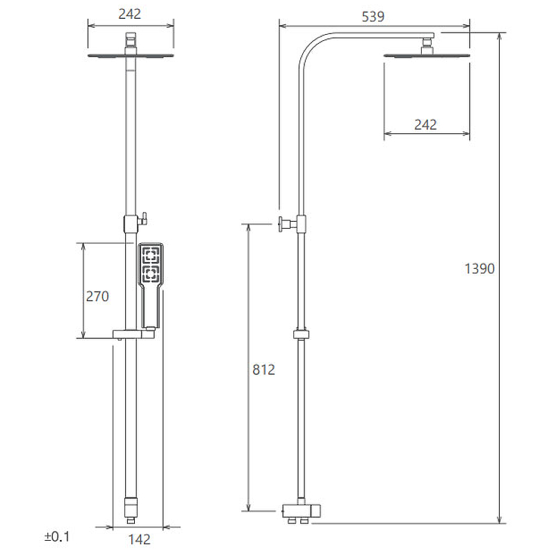 Душевая система Shouder Barania 9042604 Хром от магазина ЛесКонПром.ру