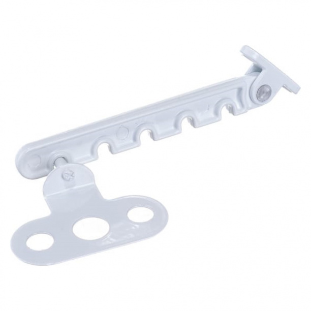Ограничитель оконный 5 позиций металлический белый от магазина ЛесКонПром.ру