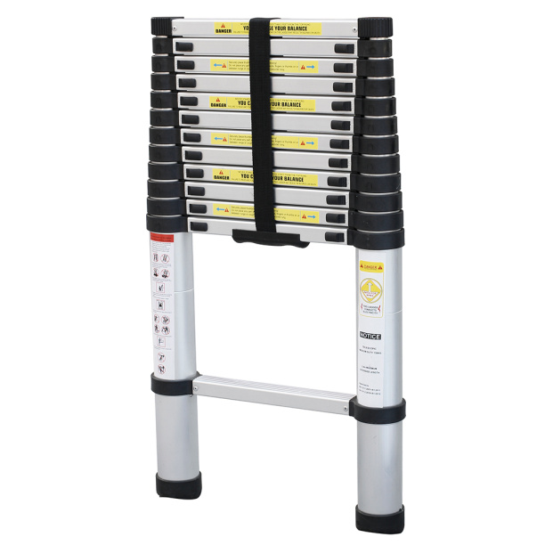 Лестница телескопическая алюминиевая h3,8 м от магазина ЛесКонПром.ру