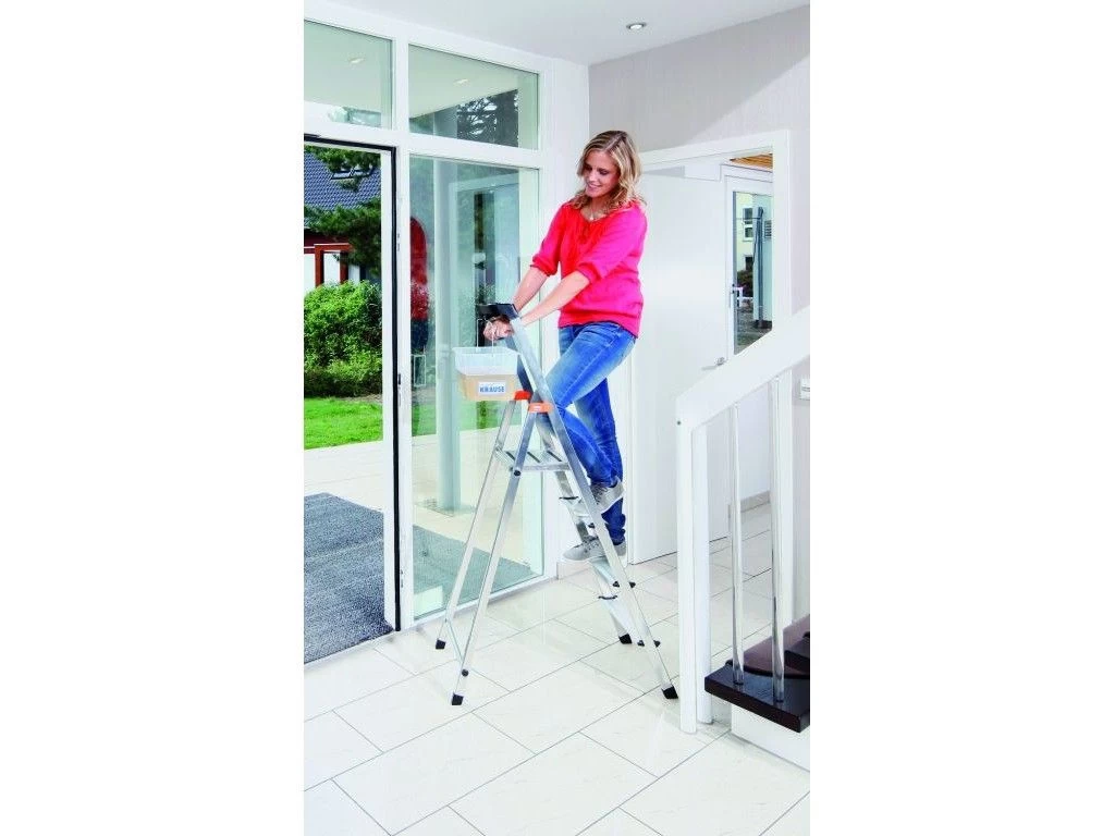 Стремянка алюминиевая Krause Safety 8 ступеней (арт. 128980) от магазина ЛесКонПром.ру