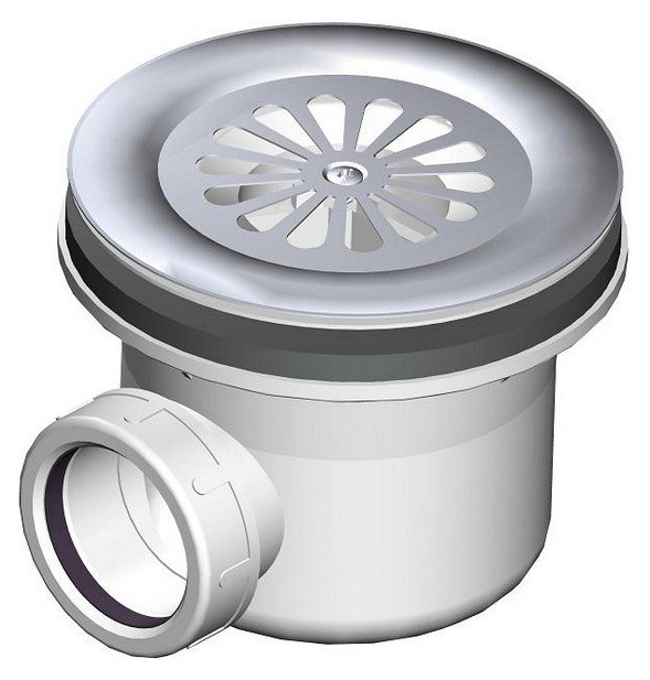 Сифон для поддона Alcaplast A48 Хром от магазина ЛесКонПром.ру