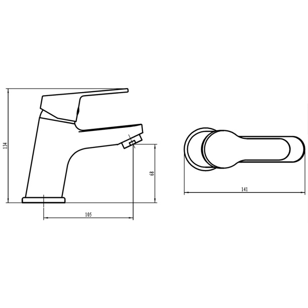 Смеситель для раковины Damixa Willow хром от магазина ЛесКонПром.ру