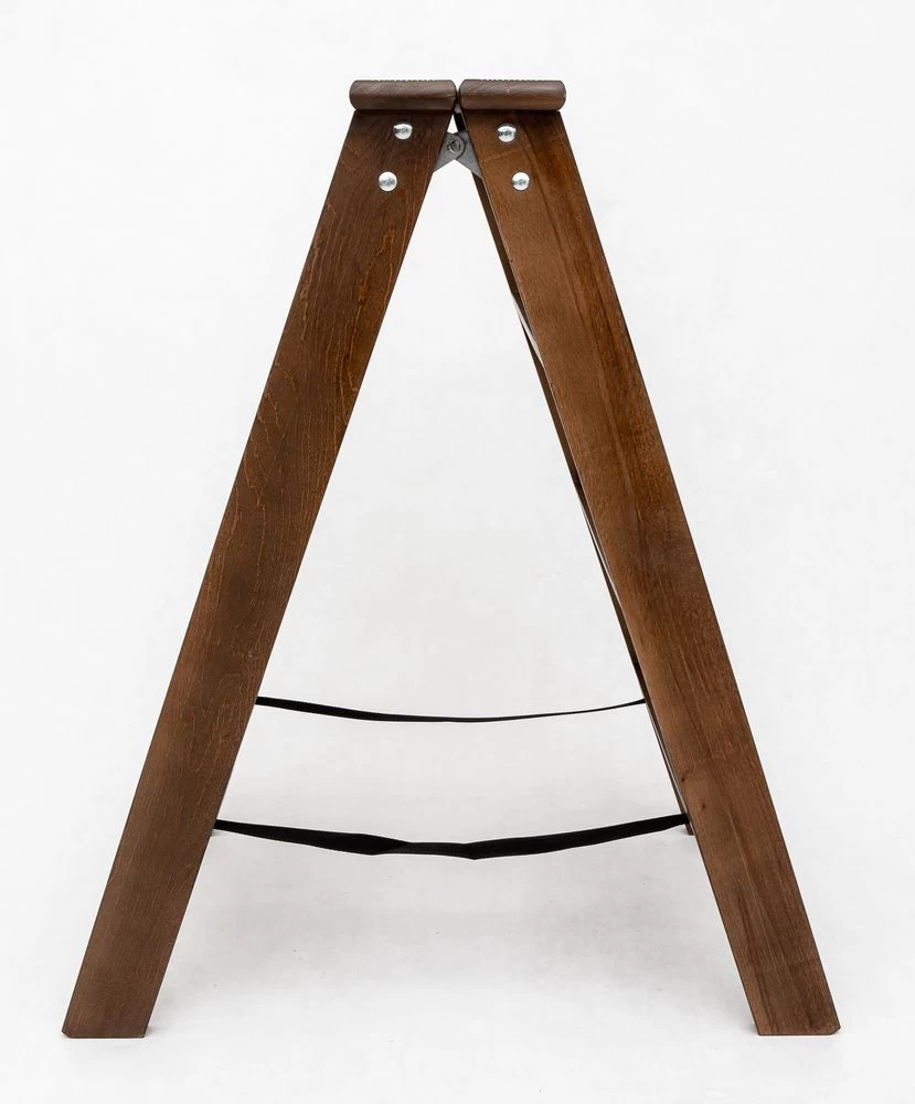 Стремянка двухсторонняя деревянная Hoz-Block Марк 4 ступени Венге (арт. ДДС-4В) от магазина ЛесКонПром.ру