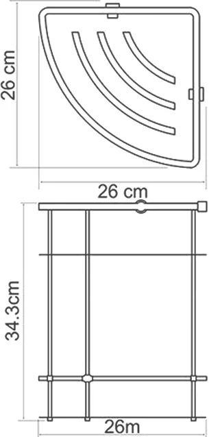 Полка Wasserkraft K-522 угловая от магазина ЛесКонПром.ру