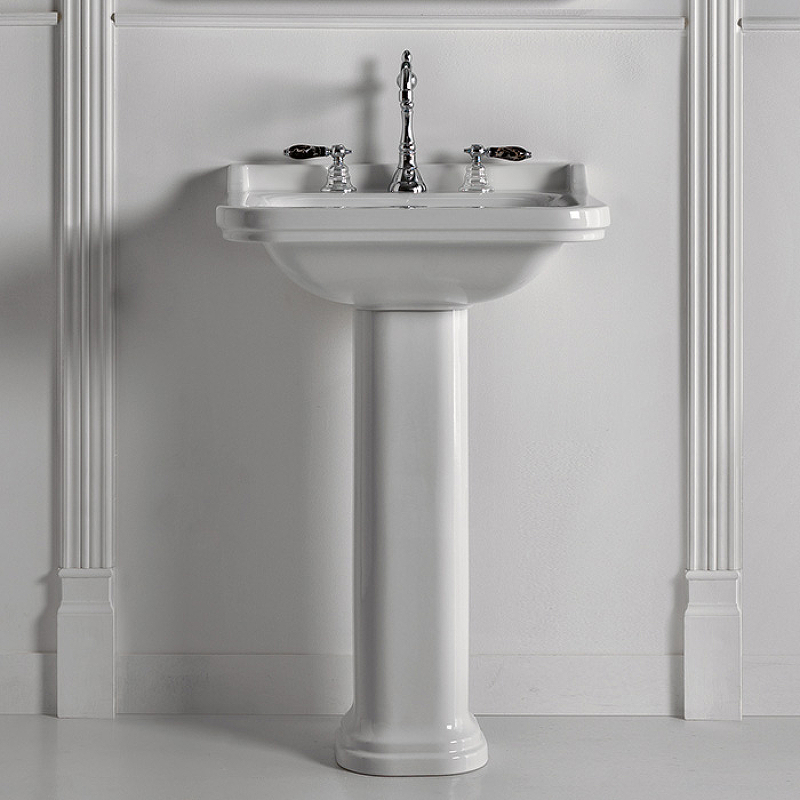 Раковина Kerasan Waldorf 60 4140K1bi/cr*3 Белая от магазина ЛесКонПром.ру