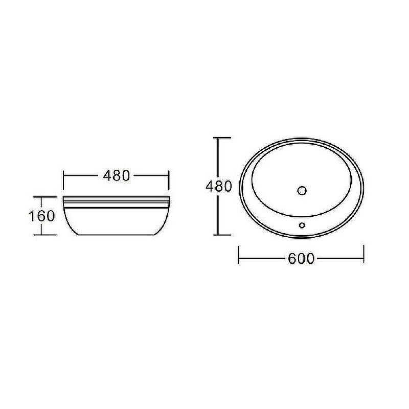Раковина-чаша CeramaLux 60 2150G Белая Золото от магазина ЛесКонПром.ру