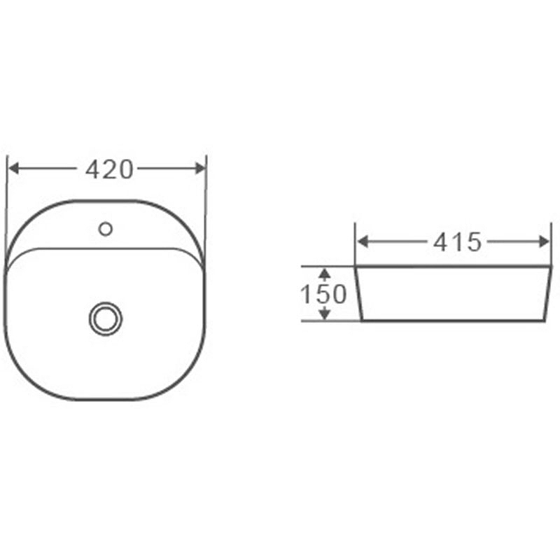 Раковина Grossman 42 GR-3028 Белая от магазина ЛесКонПром.ру