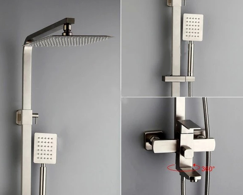 Душевая система Frap F2421 Нержавеющая сталь от магазина ЛесКонПром.ру