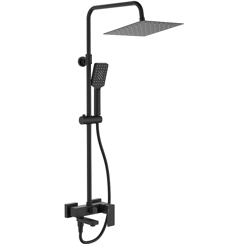 Душевая система WasserKRAFT A27701 Черная матовая от магазина ЛесКонПром.ру