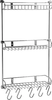 Полка Wasserkraft K-1433 3-ярусная, с крючками от магазина ЛесКонПром.ру