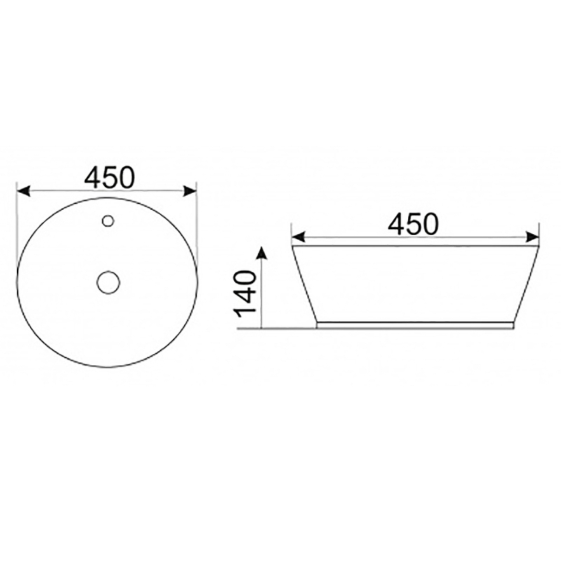 Раковина-чаша CeramaLux 45 D1306H004 Черная от магазина ЛесКонПром.ру