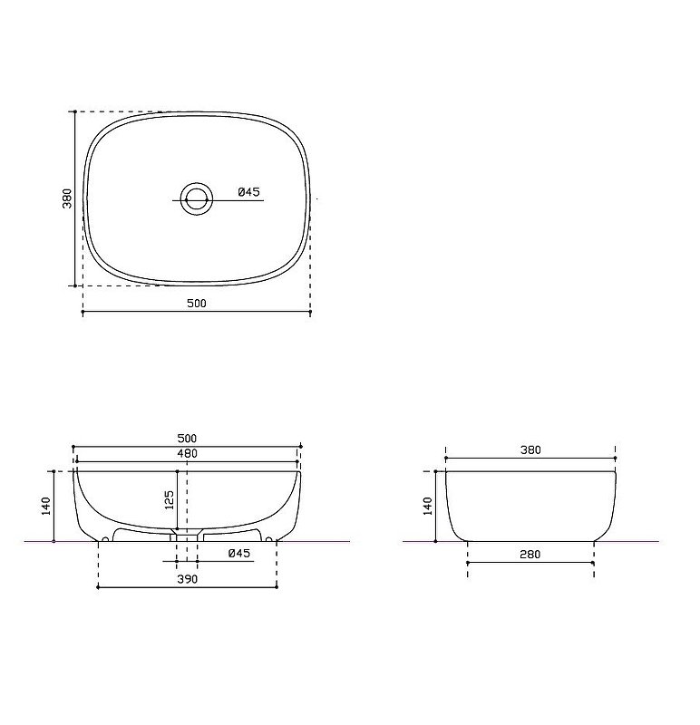 Раковина-чаша Galassia Dream 50 7301NEMT Черная матовая от магазина ЛесКонПром.ру