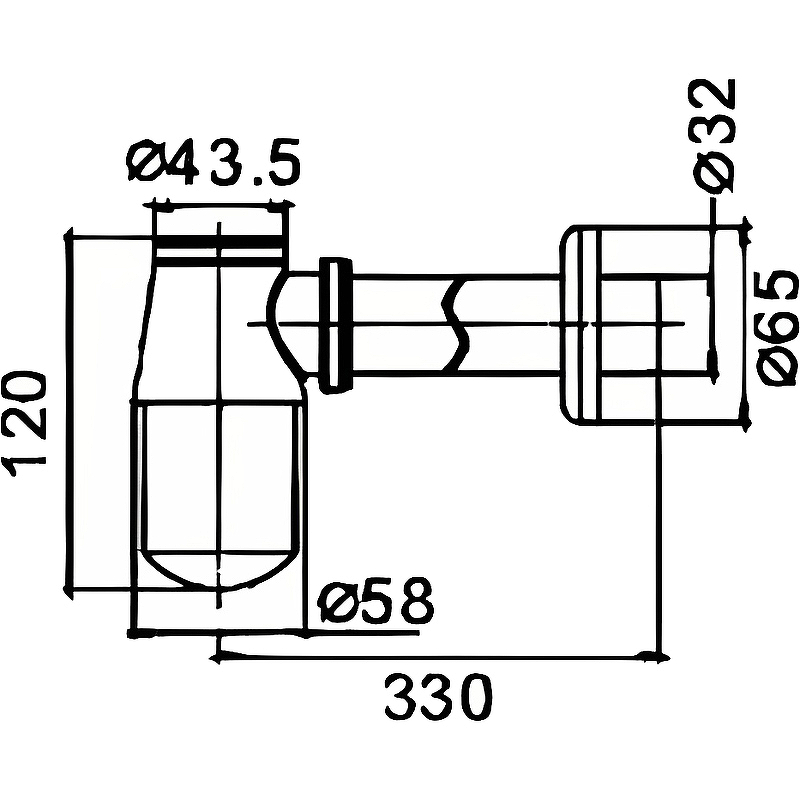 Сифон для раковины Haiba HB80 Хром от магазина ЛесКонПром.ру