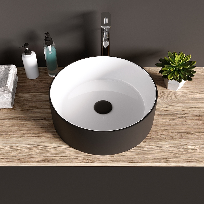 Раковина-чаша Grossman 36 GR-4040BW Белая Черная от магазина ЛесКонПром.ру