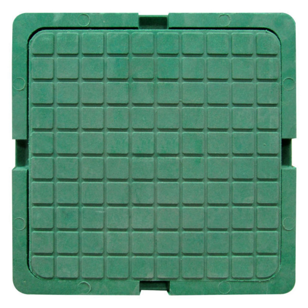Люк полимерпесчаный садовый 430x430 мм зеленый от магазина ЛесКонПром.ру
